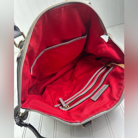 Dooney & Bourke Maxi Quilt Sydney Gray Satchel Shoulder Bag Vintage $400 - Picture 8 of 15